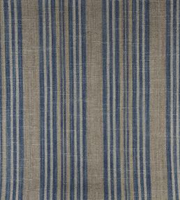 Jura Stripe Fabric by Ian Mankin Blue