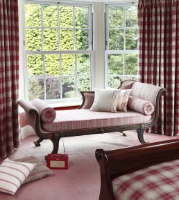 Jura Stripe Fabric by Ian Mankin Sage