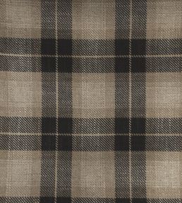 Kintyre Check Fabric by Ian Mankin Charcoal