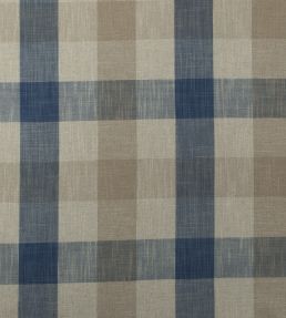 Oban Check Fabric by Ian Mankin Blue