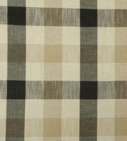 Oban Check Fabric by Ian Mankin Charcoal