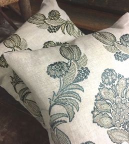 Pasha Embroidery Fabric by Ian Sanderson Charcoal
