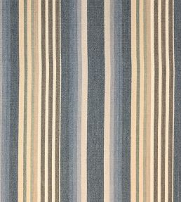 Quay Stripe Fabric by Ian Sanderson Sandstone Blue