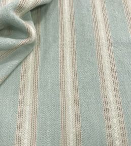 Callow Stripe Fabric by Ian Sanderson Chalk Blue