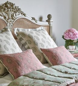 Jessamy Paisley Fabric by Ian Sanderson Rose Blue