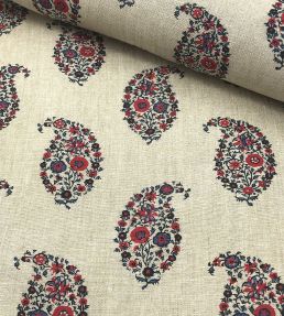 Jessamy Paisley Fabric by Ian Sanderson Rose Blue