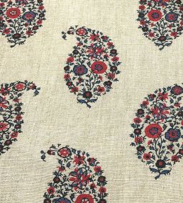 Jessamy Paisley Fabric by Ian Sanderson Rose Blue