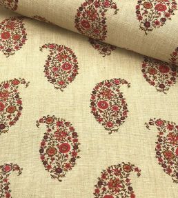 Jessamy Paisley Fabric by Ian Sanderson Turkey Red
