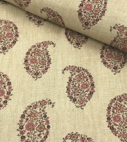 Jessamy Paisley Fabric by Ian Sanderson Rhubarb