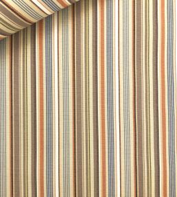 Pyjama Stripe Fabric by Ian Sanderson Copper Blue