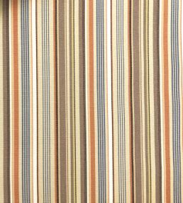 Pyjama Stripe Fabric by Ian Sanderson Copper Blue