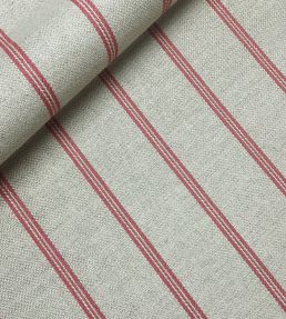 Gabriel Stripe Fabric by Ian Sanderson Rose Dust