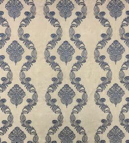 Pasha Embroidery Fabric by Ian Sanderson Royal Blue
