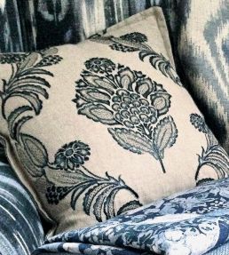 Pasha Embroidery Fabric by Ian Sanderson Royal Blue