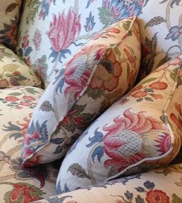 Oleander Fabric by Ian Sanderson Green Tea