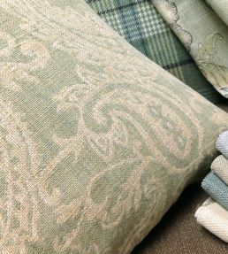 Pomeroy Paisley Fabric by Ian Sanderson Eau de Nil