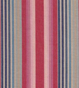 Quay Stripe Fabric by Ian Sanderson Rose Blue