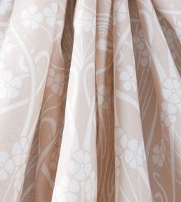 Ianthe Bloom Mono in Chiltern Linen Fabric by Liberty Pewter Plaster Pink