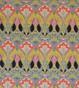 Ianthe Bloom Multi in Cotton Velvet Fabric by Liberty Lichen