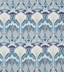 Ianthe Bloom Multi in Ladbroke Linen Fabric by Liberty Lapis