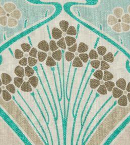 Ianthe Bloom Multi in Ladbroke Linen Fabric by Liberty Jade