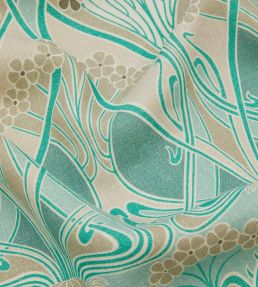 Ianthe Bloom Multi in Ladbroke Linen Fabric by Liberty Jade