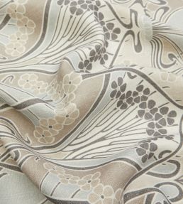 Ianthe Bloom Multi in Ladbroke Linen Fabric by Liberty Pewter
