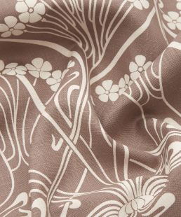 Ianthe Bloom Stencil in Chiltern Linen Fabric by Liberty Lacquer