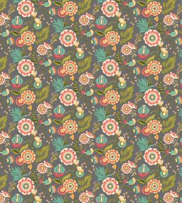 Ichika Trail Wallpaper by Ohpopsi Charcoal & Teal