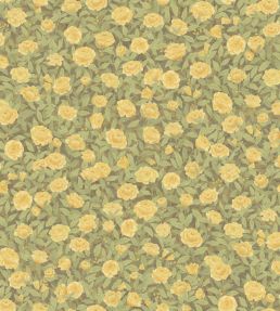 Idyll Roses Linen Union Fabric by Cole & Son Honey Citrine