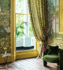 Colour Box Velvet Fabric by Cole & Son Fuchsia