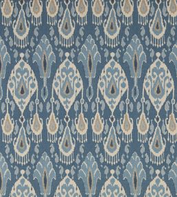 Ikat Bokhara Fabric by GP & J Baker Blue