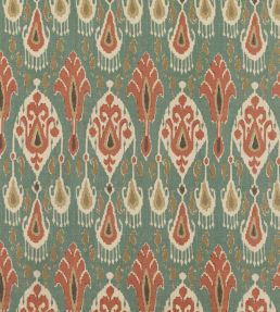 Ikat Bokhara Fabric by GP & J Baker Teal