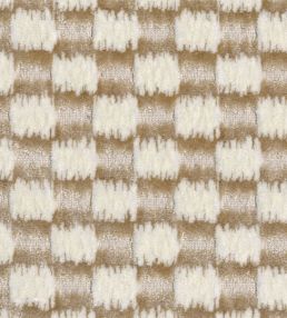 Ikat Checks Fabric by JORO J1-Latte/Ecru