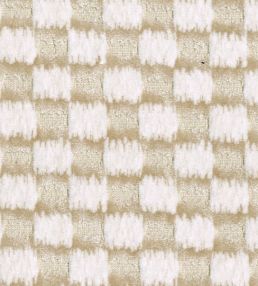 Ikat Checks Fabric by JORO J2-Taupe/Cream