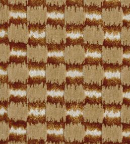 Ikat Checks Fabric by JORO J5-Brick/Walnut
