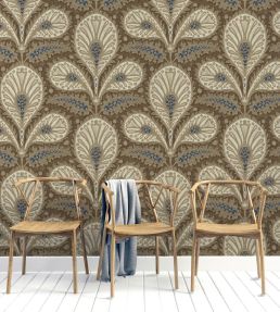 Ikat Clover Wallpaper by Josephine Munsey Brown
