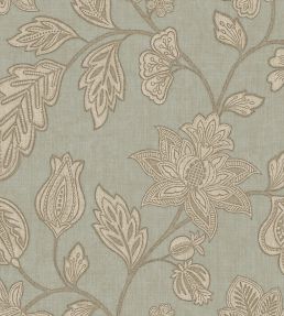 Ikat Flower Trail Wallpaper by Eijffinger Blue
