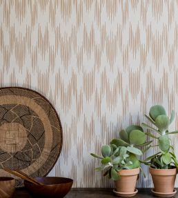 Ikat Wallpaper by Langelid Von Bromssen Cinnamon