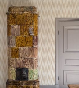 Ikat Wallpaper by Langelid Von Bromssen Cinnamon