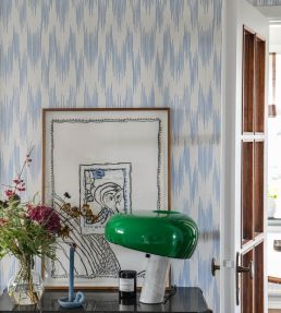 Ikat Wallpaper by Langelid Von Bromssen Mediterranean