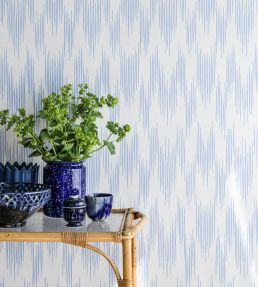 Ikat Wallpaper by Langelid Von Bromssen Mediterranean