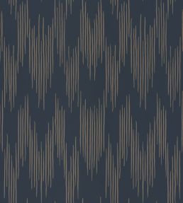 Ikat Wallpaper by Langelid Von Bromssen Midnight Blue