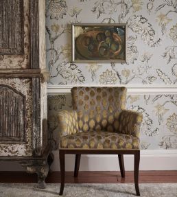 Ikat Spot Fabric by Zoffany Ink