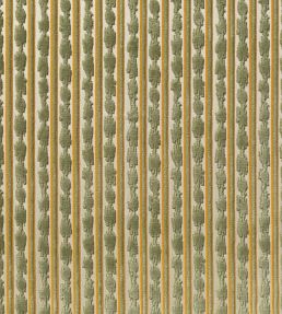 Ikat Stripe Fabric by Marvic Honey/Celadon