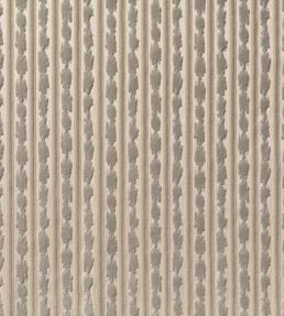 Ikat Stripe Fabric by Marvic Silver/Almond