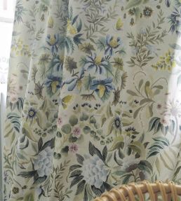 Ikebana Damask Fabric by Designers Guild Eau De Nil