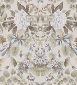 Ikebana Damask Wallpaper by Designers Guild Eau De Nil