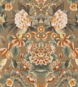 Ikebana Damask Wallpaper by Designers Guild Gold