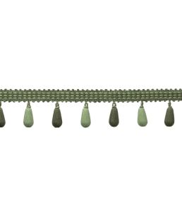 Ilana Beaded Fringe Trimming by Samuel & Sons Evergreen